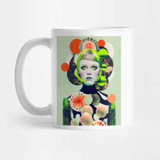 Modern pop art style woman portrait Mug